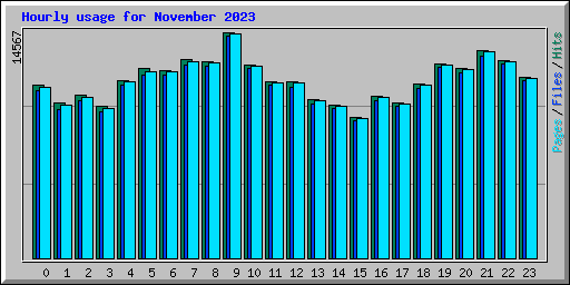 Hourly usage for November 2023