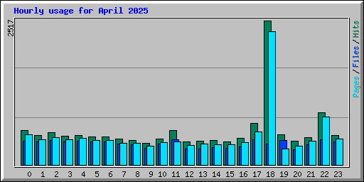 Hourly usage for April 2025