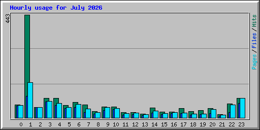 Hourly usage for July 2026