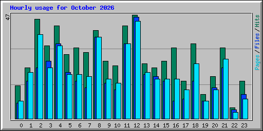 Hourly usage for October 2026